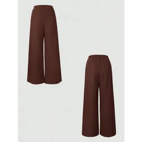 Buttoned Pocketed Cotton-Linen Set