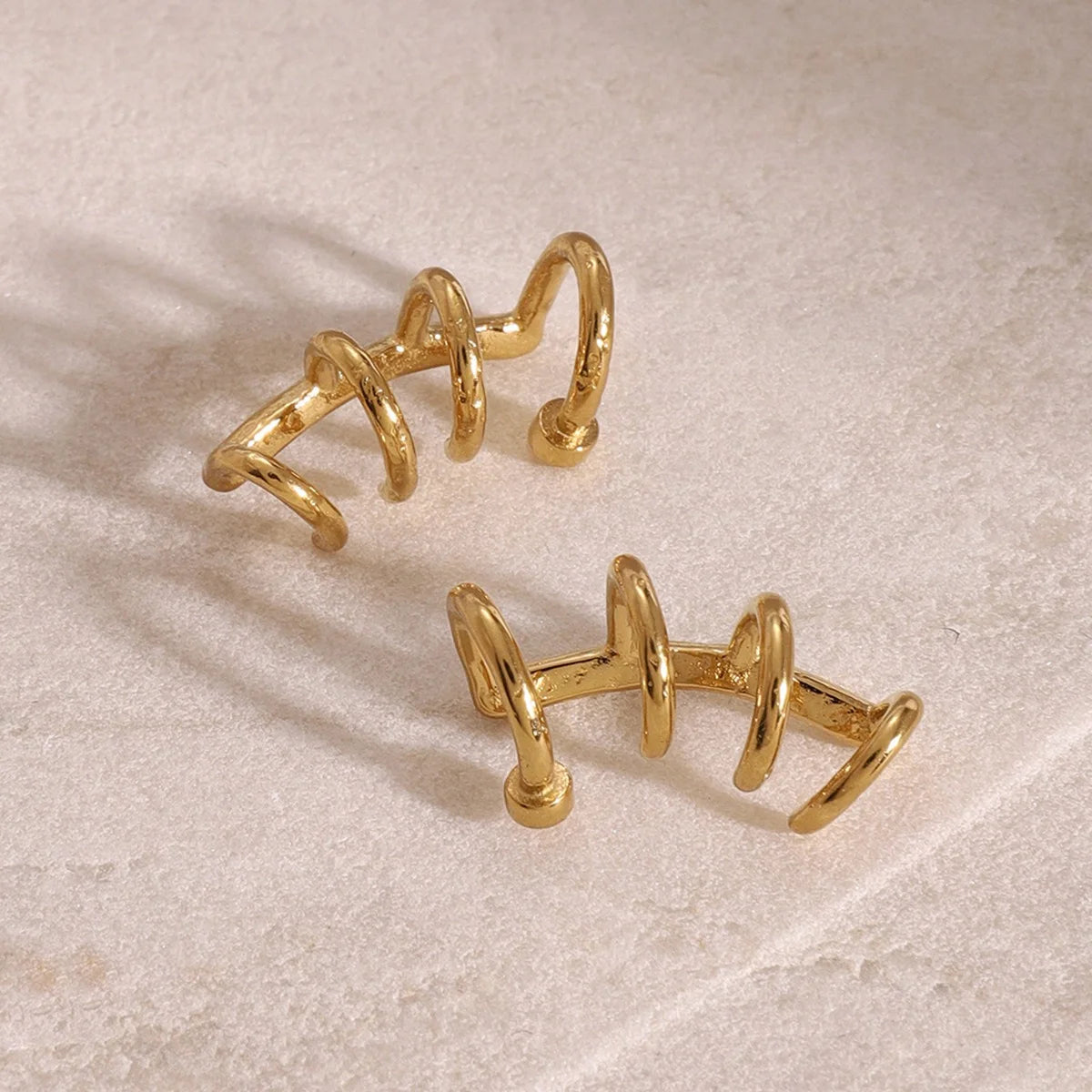 U-Shaped Gold Earrings