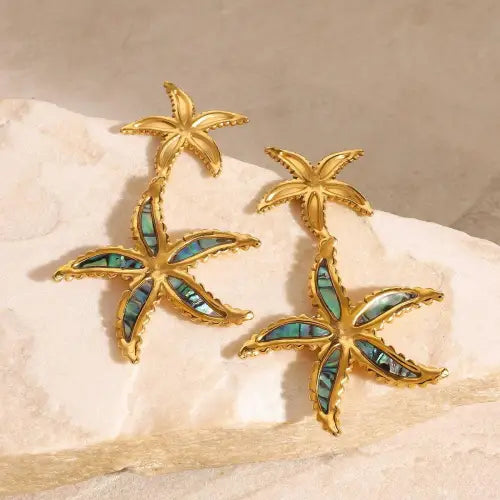 Marine Starfish-Shaped Earrings