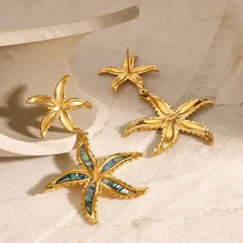 Marine Starfish-Shaped Earrings