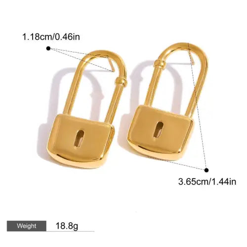 Lock-Shaped Personalized Earrings