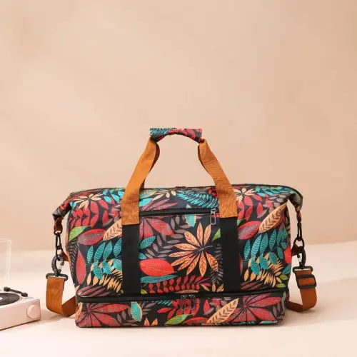 Vibrant Canvas Printed Travel Bag Blooms with Original Style