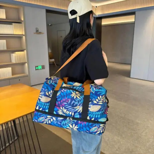 Vibrant Canvas Printed Travel Bag Blooms with Original Style