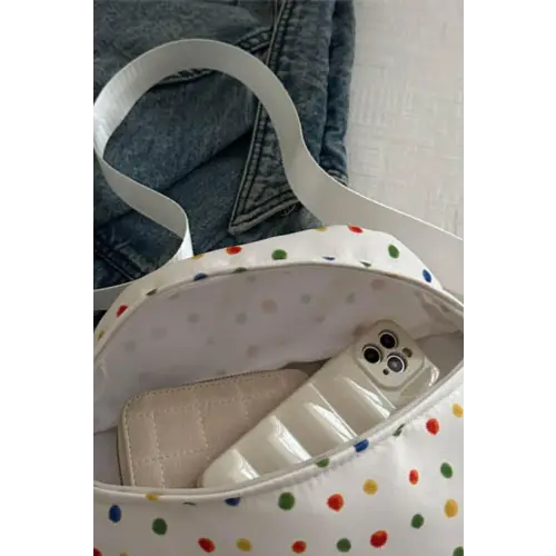 Vibrant Contrast Polka Dot Crossbody Bag for Stylish Adventures