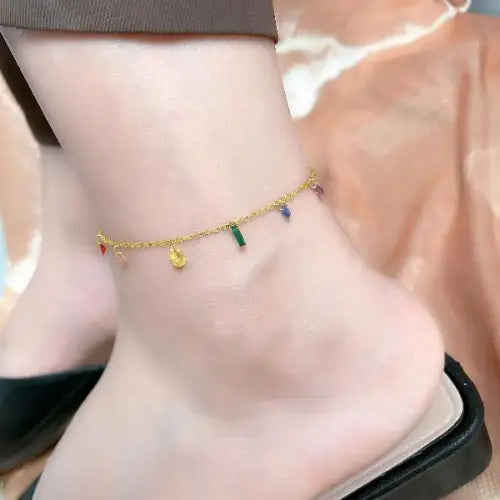 Geometric Colored Zircon Necklace