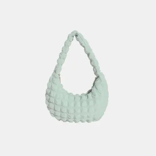 Vibrant Light Green Small Texture Handbag Light Green One Size