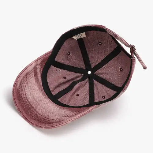 Maroon Tie-Dye Cotton Baseball Cap