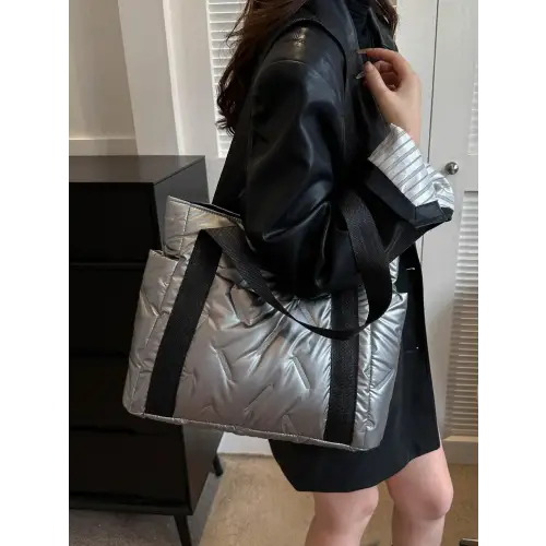 Vibrant Solid Color Tote Bags with Stylish Black Straps