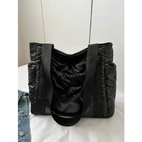 Vibrant Solid Color Tote Bags with Stylish Black Straps
