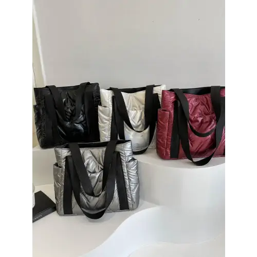 Vibrant Solid Color Tote Bags with Stylish Black Straps