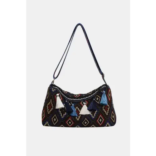 Vibrant Tassel Adjustable Strap Shoulder Bag for Stylish Adventures