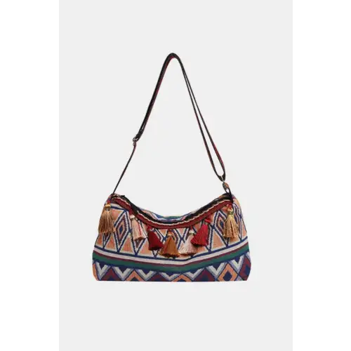 Vibrant Tassel Adjustable Strap Shoulder Bag for Stylish Adventures