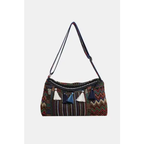 Vibrant Tassel Adjustable Strap Shoulder Bag for Stylish Adventures