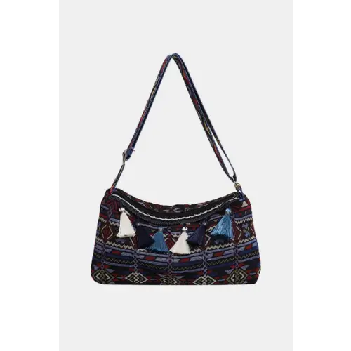 Vibrant Tassel Adjustable Strap Shoulder Bag for Stylish Adventures