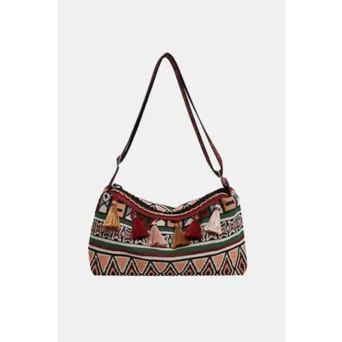 Vibrant Tassel Adjustable Strap Shoulder Bag for Stylish Adventures