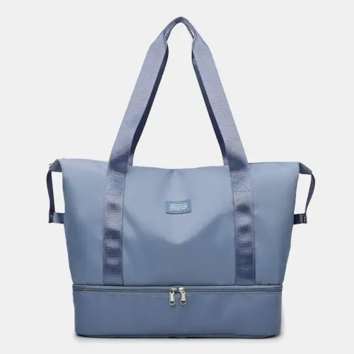 Vibrant Two-Toned Travel Bag