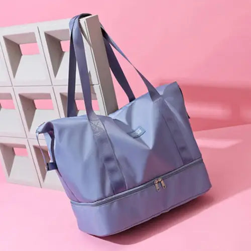 Vibrant Two-Toned Travel Bag