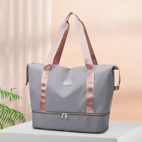 Vibrant Two-Toned Travel Bag