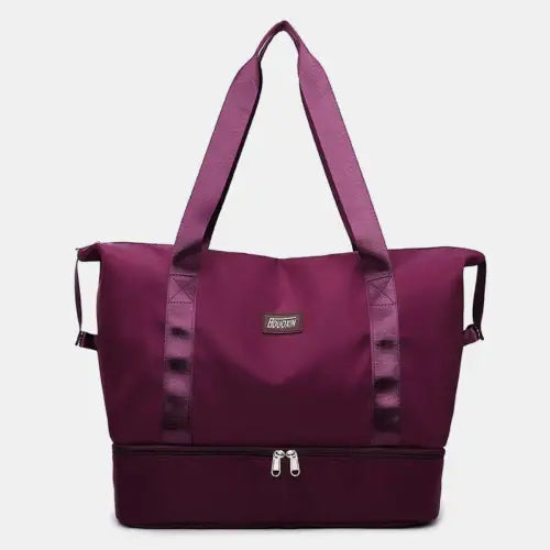Vibrant Two-Toned Travel Bag