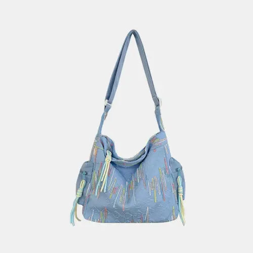 Vibrant Yellow Contrast Texture Shoulder Bag for Stylish Adventures