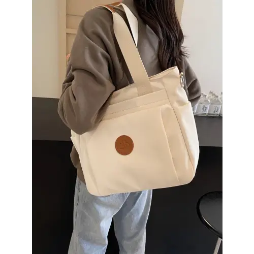 Vibrant Nylon Solid Color Tote Bag