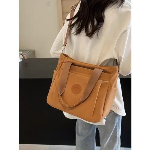 Vibrant Nylon Solid Color Tote Bag