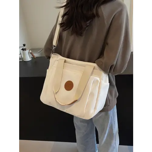 Vibrant Nylon Solid Color Tote Bag