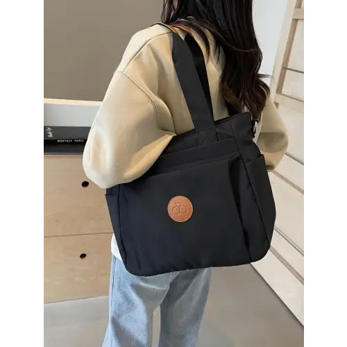 Vibrant Nylon Solid Color Tote Bag