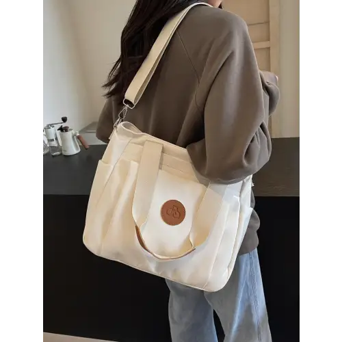 Vibrant Nylon Solid Color Tote Bag