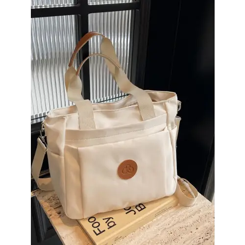 Vibrant Nylon Solid Color Tote Bag