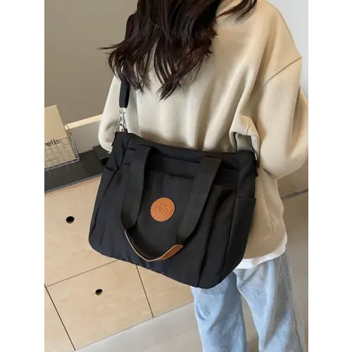 Vibrant Nylon Solid Color Tote Bag