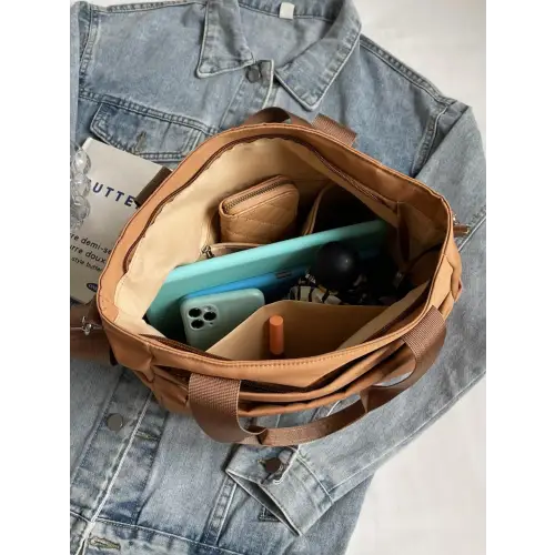 Vibrant Nylon Solid Color Tote Bag