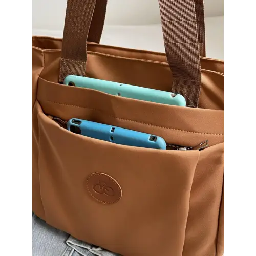 Vibrant Nylon Solid Color Tote Bag