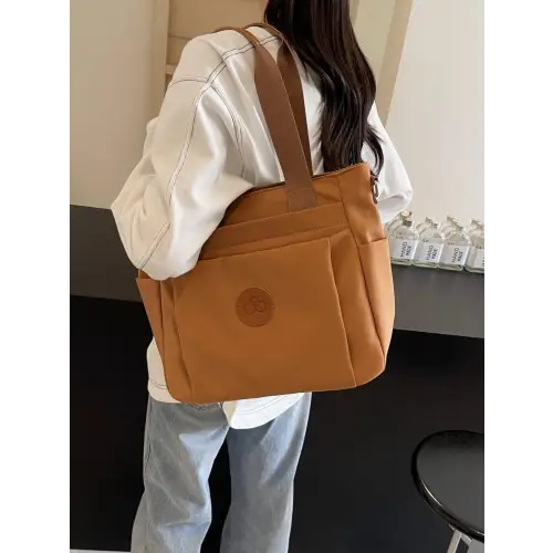 Vibrant Nylon Solid Color Tote Bag