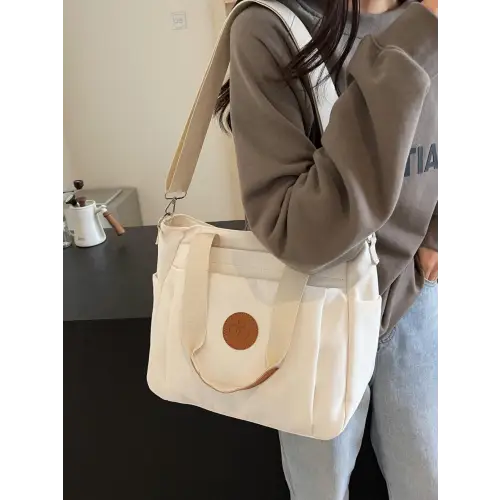 Vibrant Nylon Solid Color Tote Bag