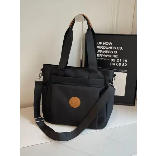 Vibrant Nylon Solid Color Tote Bag