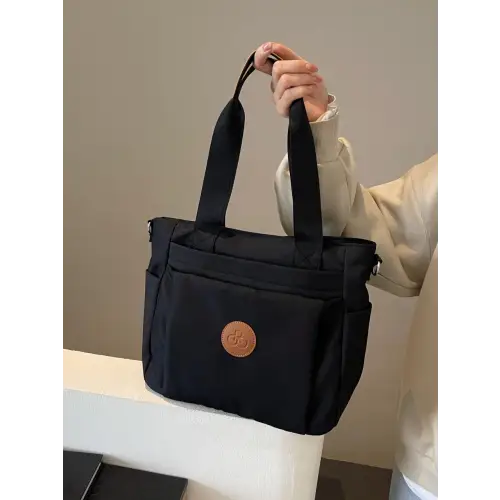 Vibrant Nylon Solid Color Tote Bag