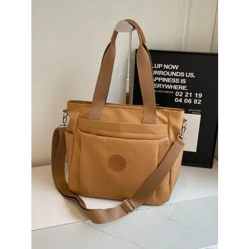 Vibrant Nylon Solid Color Tote Bag