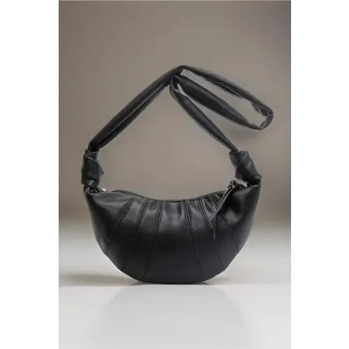 Vibrant Vegan Leather Croissant Crossbody Bag