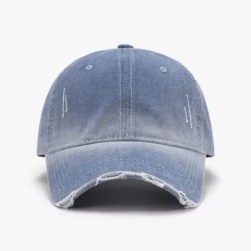 Vintage-Look Washed Baseball Cap Dusty Blue One Size