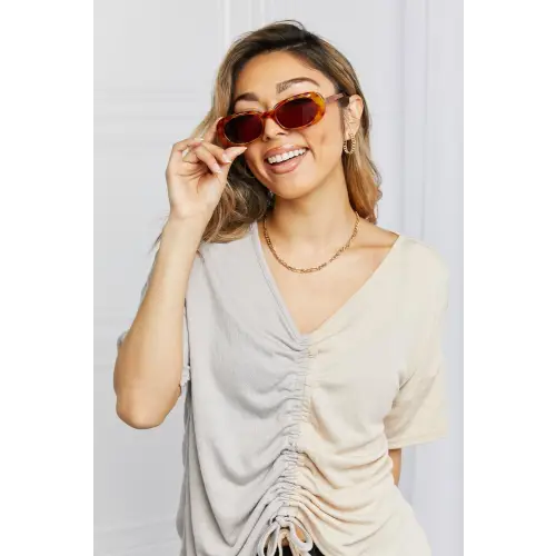 Tortoiseshell Oval Rim Sunglasses