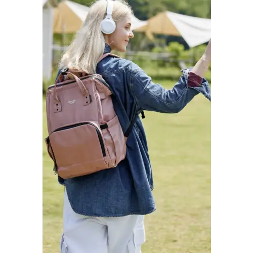 Waterproof Anti-Theft Backpack Pink One Size
