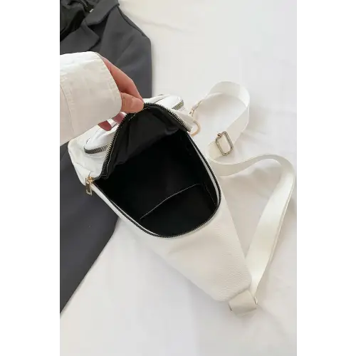 Sleek Black Leather Sling Bag