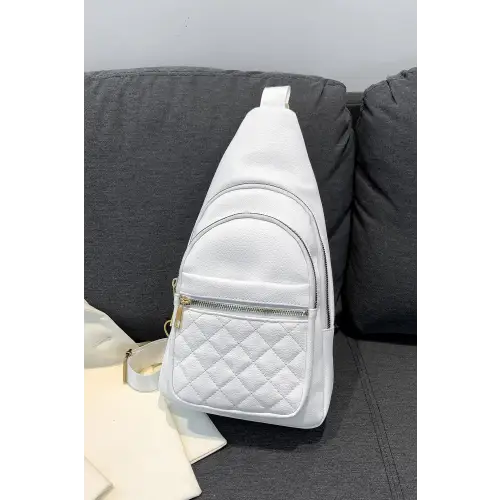 Sleek Black Leather Sling Bag