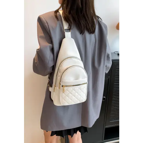Sleek Black Leather Sling Bag