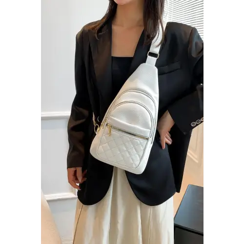 Sleek Black Leather Sling Bag