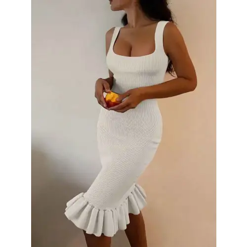 Stylish Bliss Ruched Ruffled Dress