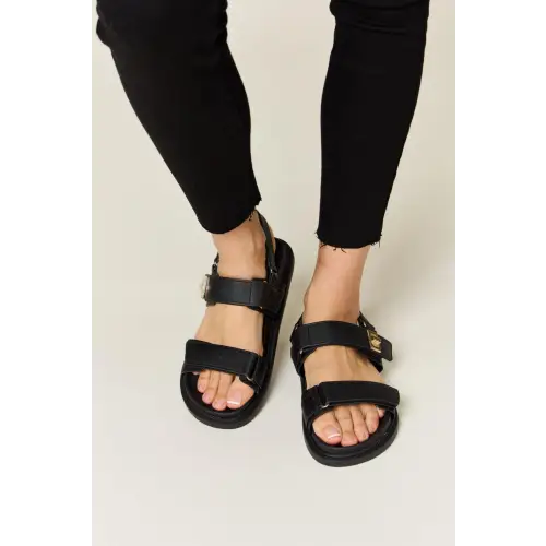 Velcro Double Strap Slingback Sandals for Effortless Style