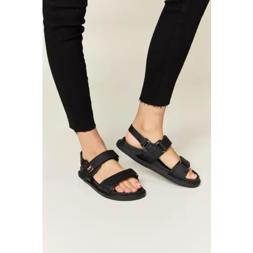 Velcro Double Strap Slingback Sandals for Effortless Style