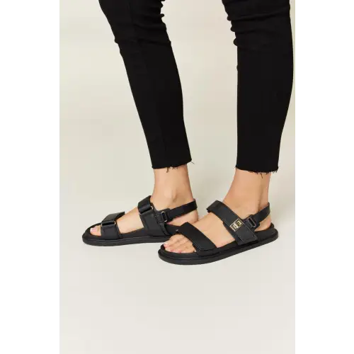 Velcro Double Strap Slingback Sandals for Effortless Style